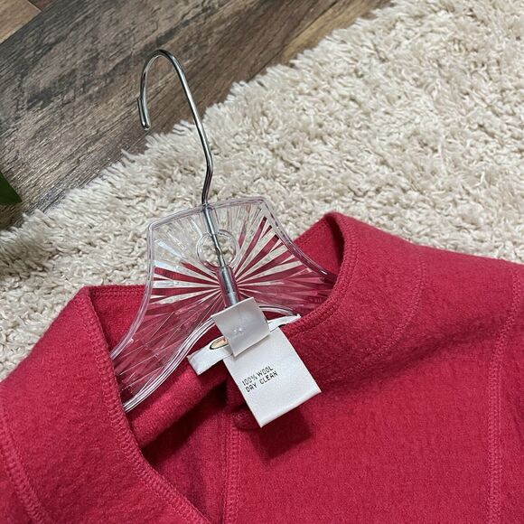 Talbots Size Large Pink 100% Wool Button Down Coat - Picture 5 of 6